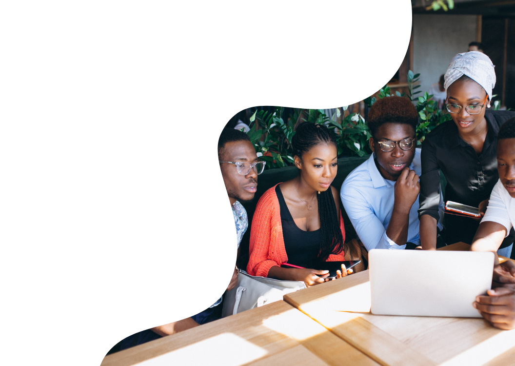 Blue Black Modern Digital Marketing Agency Facebook Cover (1056 x 750 px)